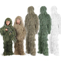 Children Kids Hunting clothes 3D Bionic Ghillie Suits Yowie sniper Camouflage Suit birdwatch airsoft Camouflage Set
