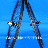 Full Carbon Road Bike Clincher Wheelset 700C - 60mm (F : 20H / R : 24H) - black