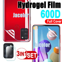 3 IN 1 Hydrogel Film For Samsung Galaxy M22 M21 A22 A21S A21 Screen Protector+Back Cover Gel Film+Cam Glass For Sam M 22 A 21s