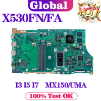 KEFU Notebook X530FN Laptop Motherboard For ASUS X530FA X530F S530F S5300F Mainboard With CPU I3 I5 I7 MX150/UMA MAIN BOARD