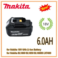 The Latest Makita Original 18V 6000mAh Lithium-Ion Rechargeable Battery 18V Drill Bit Replacementbattery BL1860 BL1830 BL1850 B