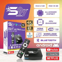 Android box S97 Ultra plus android tv box 4k ultra hd android 13 set top box stb android tv voice re