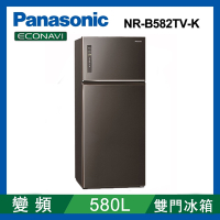 Panasonic國際牌 580公升 一級能效智慧節能雙門變頻冰箱 NR-B582TV-K 晶漾黑