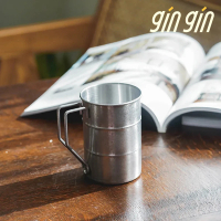 【gin gin】不鏽鋼戶外馬克杯 400ml(露營鋼杯 咖啡杯 冷飲杯)