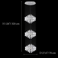 LED Crystal Chandelier Rain Drop Ceiling Light Fixture Modern Pendant lamp Decorative Lights for Foyer Staircase Entryway