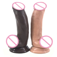 Dildo Realistic Penis Suction Cup Big Dick Sex Toys For Women Adult Products Curved Fake Cock Flexible Inside Tough Dildo