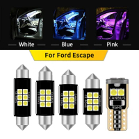 12pcs White Canbus LED Bulb Car Interior Light Kit For Ford Escape 2001 2002 2003 2004 2005 Courtesy Cargo Map Dome License Lamp