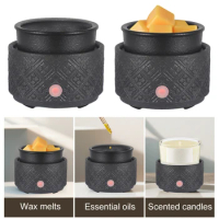 Wax Melt Warmer Fragrance Wax Warmer 3-in-1 Ceramic Essential Oil Burner Electric Fragrance Candle Melter for Home Office