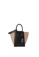 RABEANCO [Limited] RABEANCO LU Contrast Top Handle Bag - Black / Dark Caramel