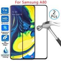 9d screen protector tempered glass case for samsung a80 cover on samsun galaxy a 80 80a protective phone coque bag samsunga80