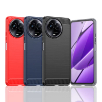 For Realme 11 5G Case Soft Silicone Carbon Fiber Shield Protective Case Realme 11 Pro Plus Case For Realme 11 Cover