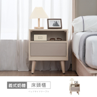 時尚屋 義式奶糖1.5尺床頭櫃 寬45x深30x高52公分-台灣製/免組裝/床頭櫃