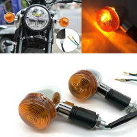 2pcs Motorcycle Turn Signals Lights For Honda Shadow VT 750 1100 VTX 1300 1800 C For Yamaha Kawasaki Universal RETRO Turn light