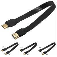 Ultra thin FPC flexible cable UAV aerial photo transmission FPV MINI HDMI mother head to HDMI high-definition cable 5cm-100cm