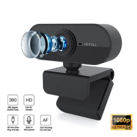 HD Webcam Built-in Dual Mics Smart 1080P Web Camera USB Pro Stream Camera for Desktop Laptops PC Game Cam For OS Windows10/8