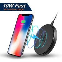 NILLKIN Button10W fast Qi Wireless Charger for iPhone 12/12 pro max For Mi 11 Mini Wireless Charging Pad For Samsung S21 Ultra