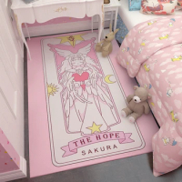 Girl pink cartoon anime magic icon Decoration decoration bedroom living room bathroom restaurant floor mat