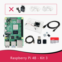Raspberry Pi 4 Kit 3,4(Case+Fan+16GB SD Card+Power+Micro Cable or Display) PI 4B Board ARM 1GB 2GB 4GB 8GB Faster Than 3B+