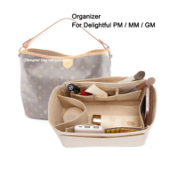 Organizer For Delightful PM MM GM Insert Bags Makeup Handbag Inner Purse Portable Travel Liner Pouch Comestic Base Shaper Custom