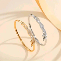 Gelang Emas  Gelang Tangan Dewasa Titanium Wanita Permata
