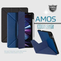 JTLEGEND iPad Pro 11吋 第4代 2022/2021 Amos相機快取多角度折疊布紋皮套(筆槽+磁扣)