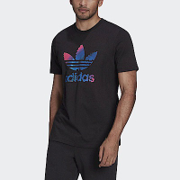 Adidas TREF SER Tee 1 HC7116 男 短袖 上衣 T恤 經典 復古 休閒 國際版 三葉草 黑