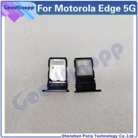 High Quality For Motorola Moto Edge 5G SIM Card Tray Slot Holder Adapter Socket Repair Parts Sim Tray Holder Replacement