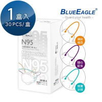 藍鷹牌 極簡白系列 N95醫用 4D立體型成人口罩 三色綜合款 30片/盒(兩款可選)