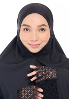 SITI KHADIJAH Siti Khadijah Telekung Harmony Modish Asanoha In Black