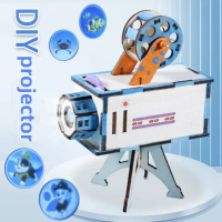 {KANSI Enterprise]   DIY Projector Hand Assembled Projector Toy Scientific Eeriment Educational Mode