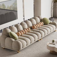 【KENS】沙發 沙發椅 意式沙發輕奢現代磨砂布藝沙發客廳簡約設計師創意網紅沙發組合