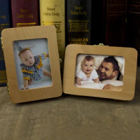 DIY Photo Frame Album Wooden Clip Kraft Paper Picture Holder for