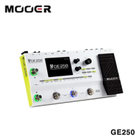 MOOER GE250 Professional Multi effects Electric Guitar Preamp Integrated Expression Amp Pedal Bass Delay Reverb Phrase Looper