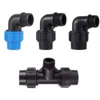 25/32mm to 1" Male Thread Reducing Elbow PE Pipe PVC Pipe Connection Fittings Elbow Water Pipe Fittings