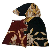 Topi kerpus topi sebo kancing snapp button ukuran sedang full batik bolak balik