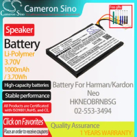CameronSino Battery for Harman/Kardon Neo HKNEOBRNBSG fits Harman/Kardon 02-553-3494 Speaker Battery 1000mAh 3.70V Li-Polymer