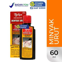 DRAGON MINYAK URUT LINIMENT 60 ML | MINYAK URUT, MINYAK GOSOK, MINYAK PIJAT, NYERI OTOT DAN SENDI, S