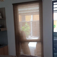 roller blind transparan motif serat