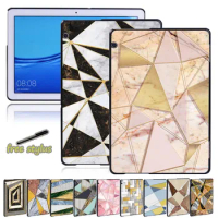 For Huawei MediaPad M5 Lite 8/T3 8.0/T3 10 9.6"/T5 10 10.1"/ M5 Lite 10.1"/M5 10.8" Back Shell Cover Geometry Hard Tablet Case