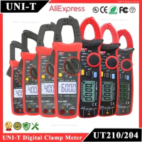 UNI-T UT210E UT202A UT204 Plus Clamp Meter AC DC Digital Voltmeter Ammeter Pliers Multimeter Professional Electrical Multitester