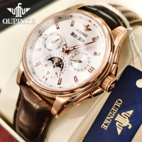 OUPINKE 3189 Automatic Mechanical Watch For Men Waterproof Auto Date Man Hand Clock Moonswatch Swiss Brand Luxury Men's Watches