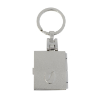 Filofax 品牌書本造型相框鑰匙圈-銀色