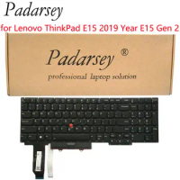 Padarsey Replacement US Keyboard for Lenovo ThinkPad E15 2019 Year E15 Gen 2 Laptop No Frame (Backlight)