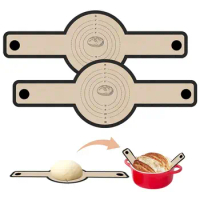 Reusable Silicone Bread Baking Mat Kitchen Baking Heat-resisting Non-Stick Dutch Oven Long Handles Bakeware Bakery Oven Pad