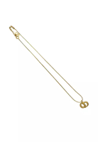 Dior 二手迪奧鍍金CD標誌吊墜項鍊