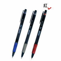 【文具通】SANDER 聖得 A-111 黑鑽 自動 中油筆 原子筆 0.7 紅 A1011673