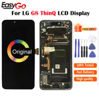 New For LG G8 ThinQ LCD Display Touch Screen Digitizer Assembly For LG G8 LMG820QM7 LM-G820UMB LCD Display With Frame