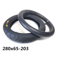 12 Inch 280X65-203 Electric Scooters Pushchair Thicken Inner Tube Outer Tire Rubber Black Wearproof E-scooter Accessories