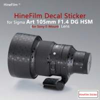 Hinefilm Skin for Sigma 105 f1.4 E Mount Lens Decal Skin for Sigma 105mm f/1.4 DG HSM Art Stickers 1