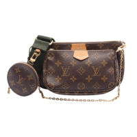 【二手名牌BRAND OFF】LOUIS VUITTON LV 路易威登 棕色 原花 帆布 Multi Pochette Accessoires 肩背包 M44813